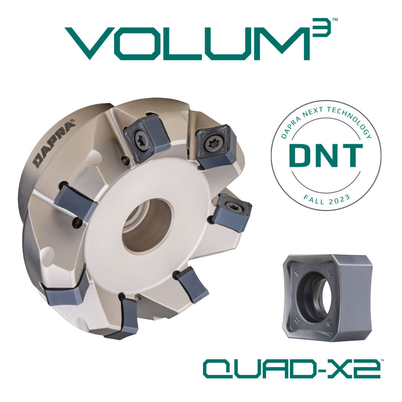 Volum3 double-sided 45-degree indexable face milling tools