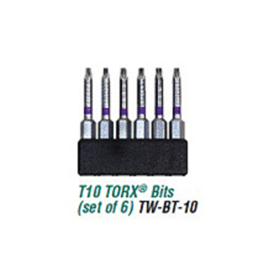 TW-BT-10 T10 X 2 IN. TORX BITS